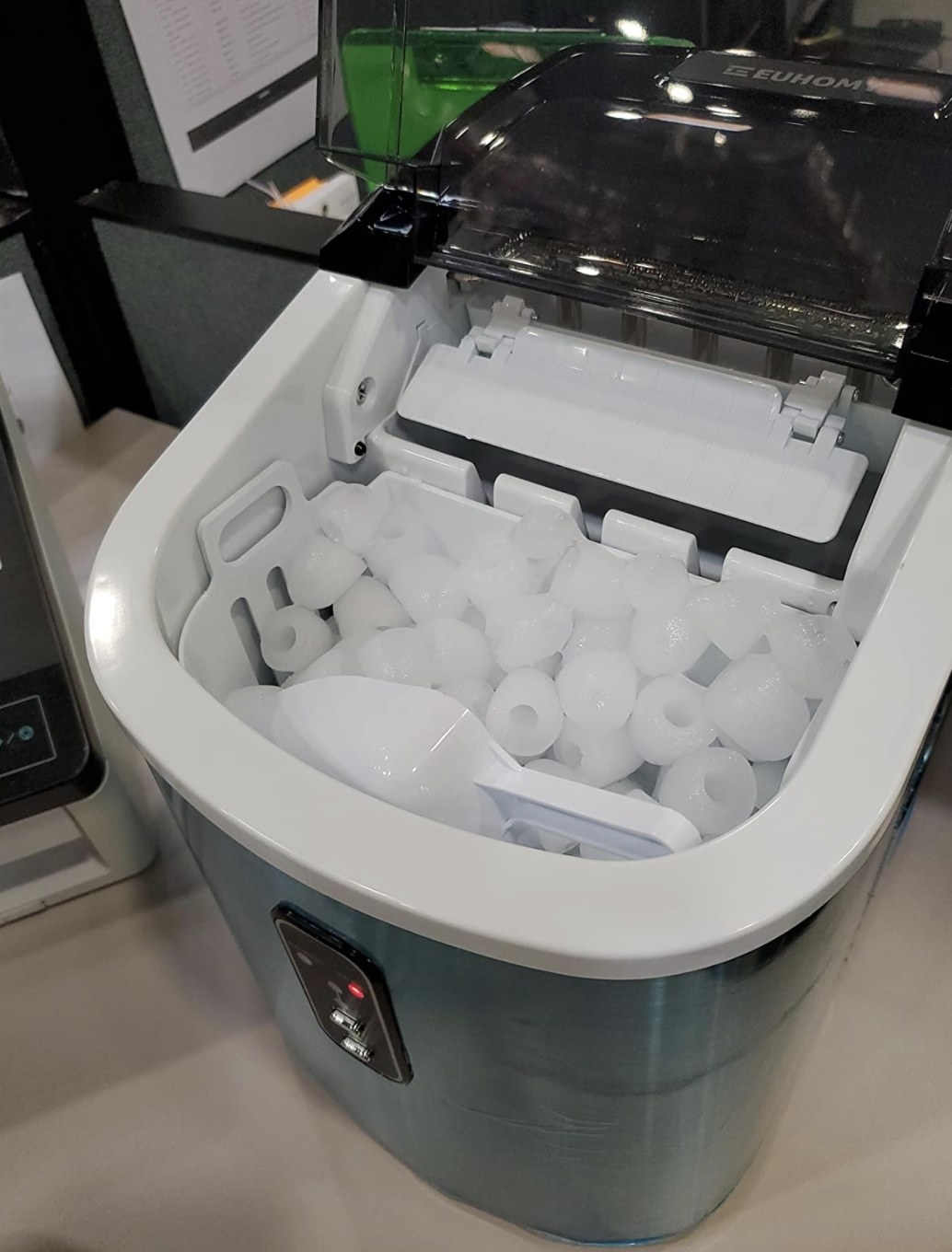 ice inside of an ice maker machine