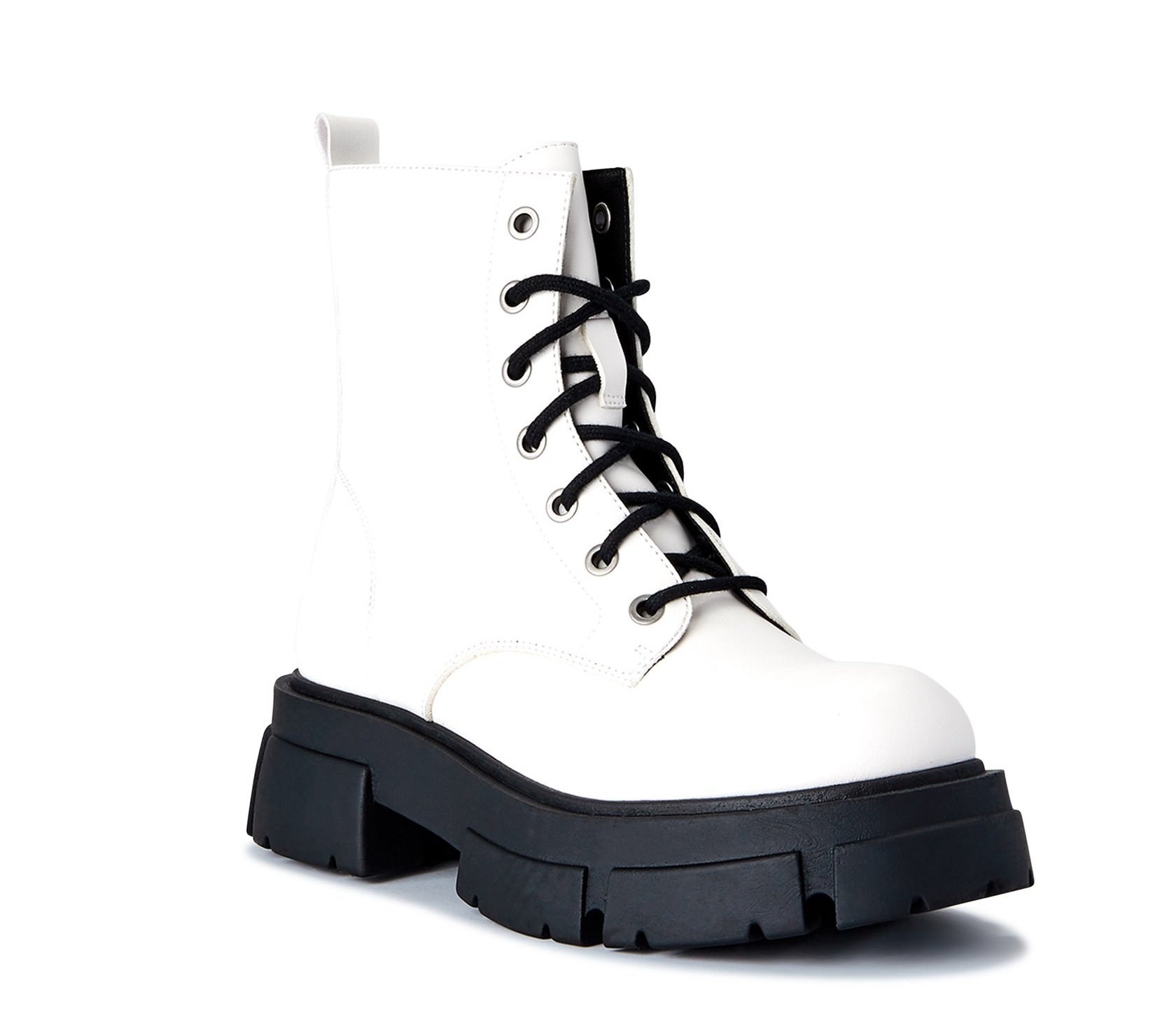 The white chunky combat boot