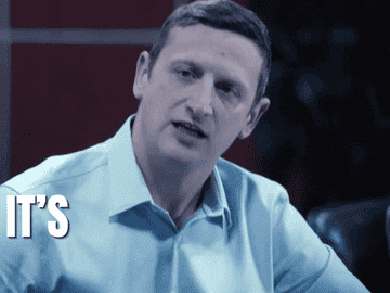 Gif of Tim Robinson saying, &quot;it&#x27;s illegal for you to ask me that&quot;