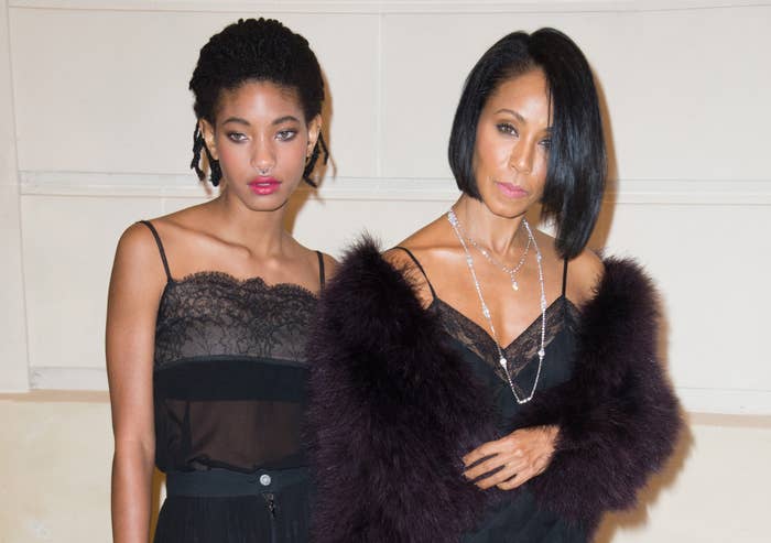 Jada and Willow pose together at an event