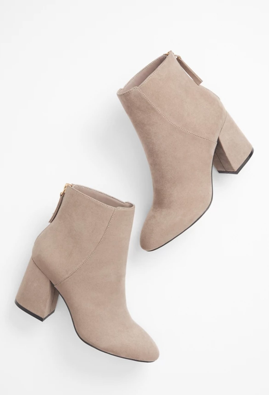 the ankle booties in light tan