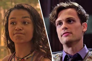 On the left, Kiara from Outer Banks, and on the right, Spencer Reid from Criminal Minds