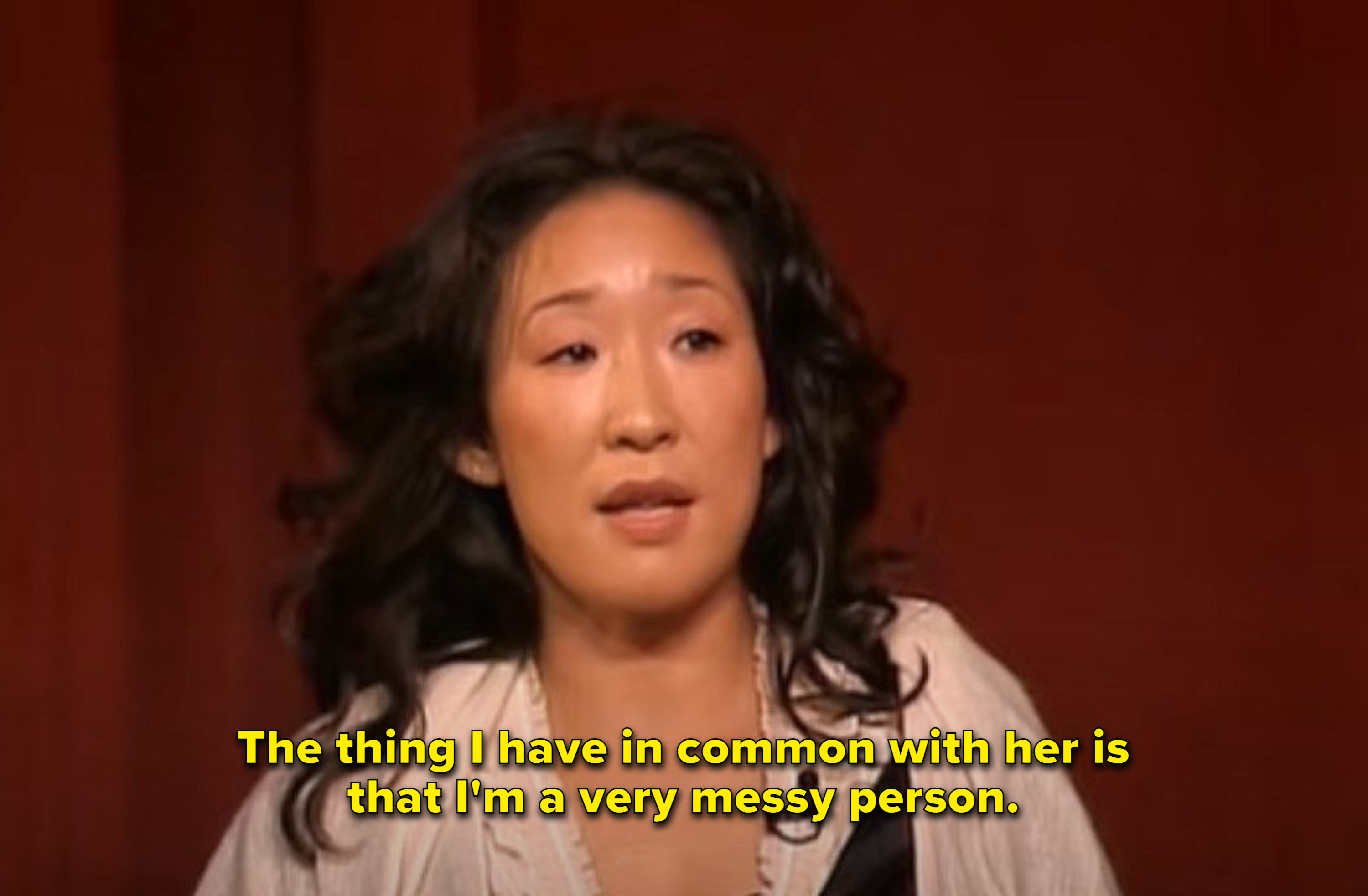 Sandra Oh at PaleyFest: &quot;The thing I have in common with her is that I&#x27;m a very messy person&quot;