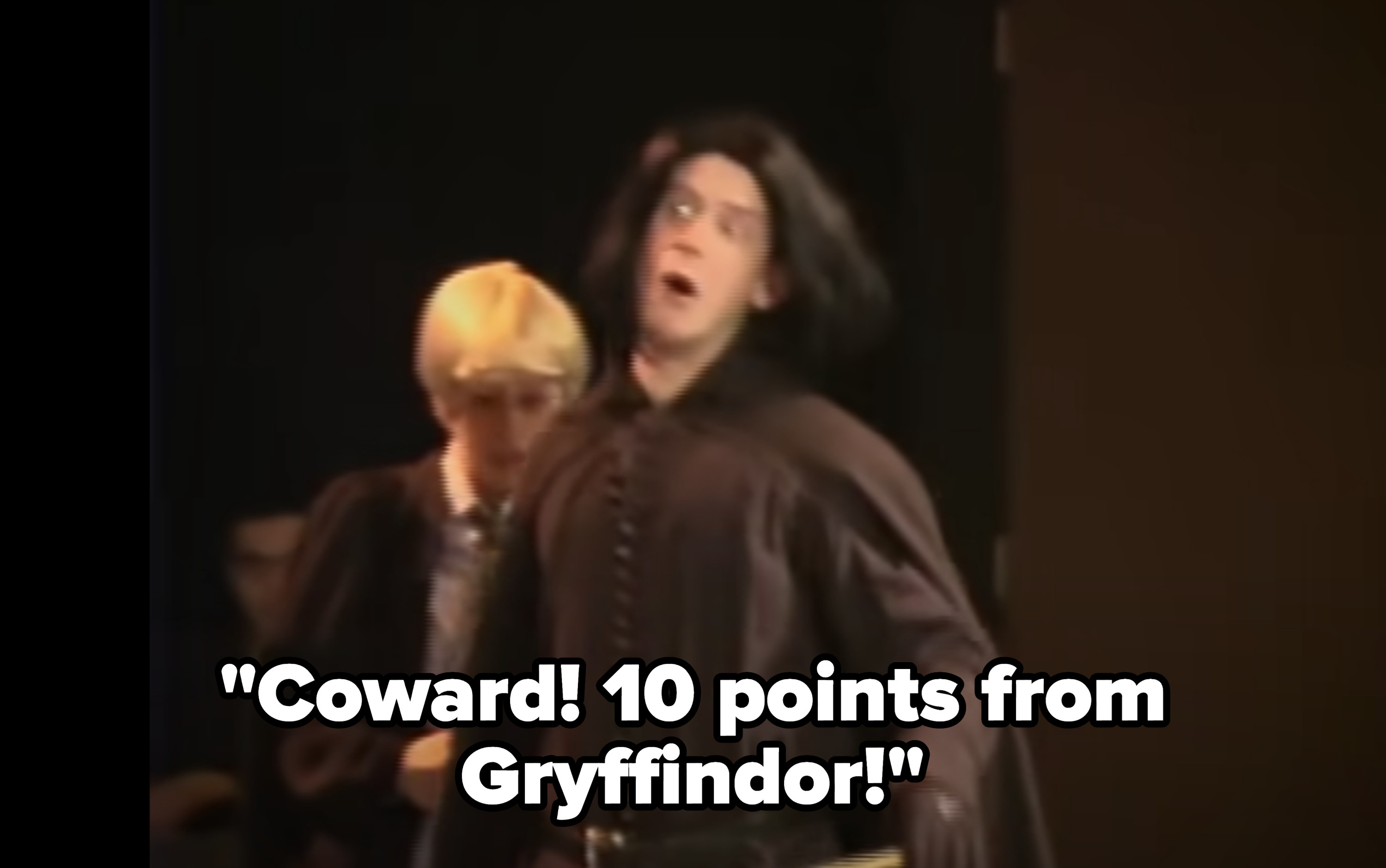 Snape: &quot;Coward! 10 points from Gryffindor!&quot;