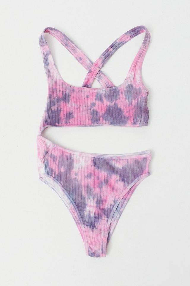 The pink and purple swim suit