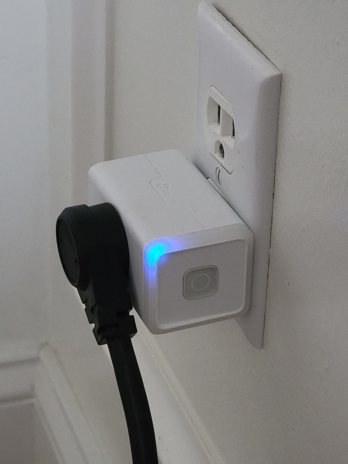 a reviewer photo of something plugged into the smart plug
