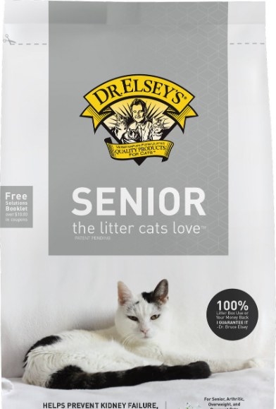 A bag of unscented non-clumping crystal cat litter