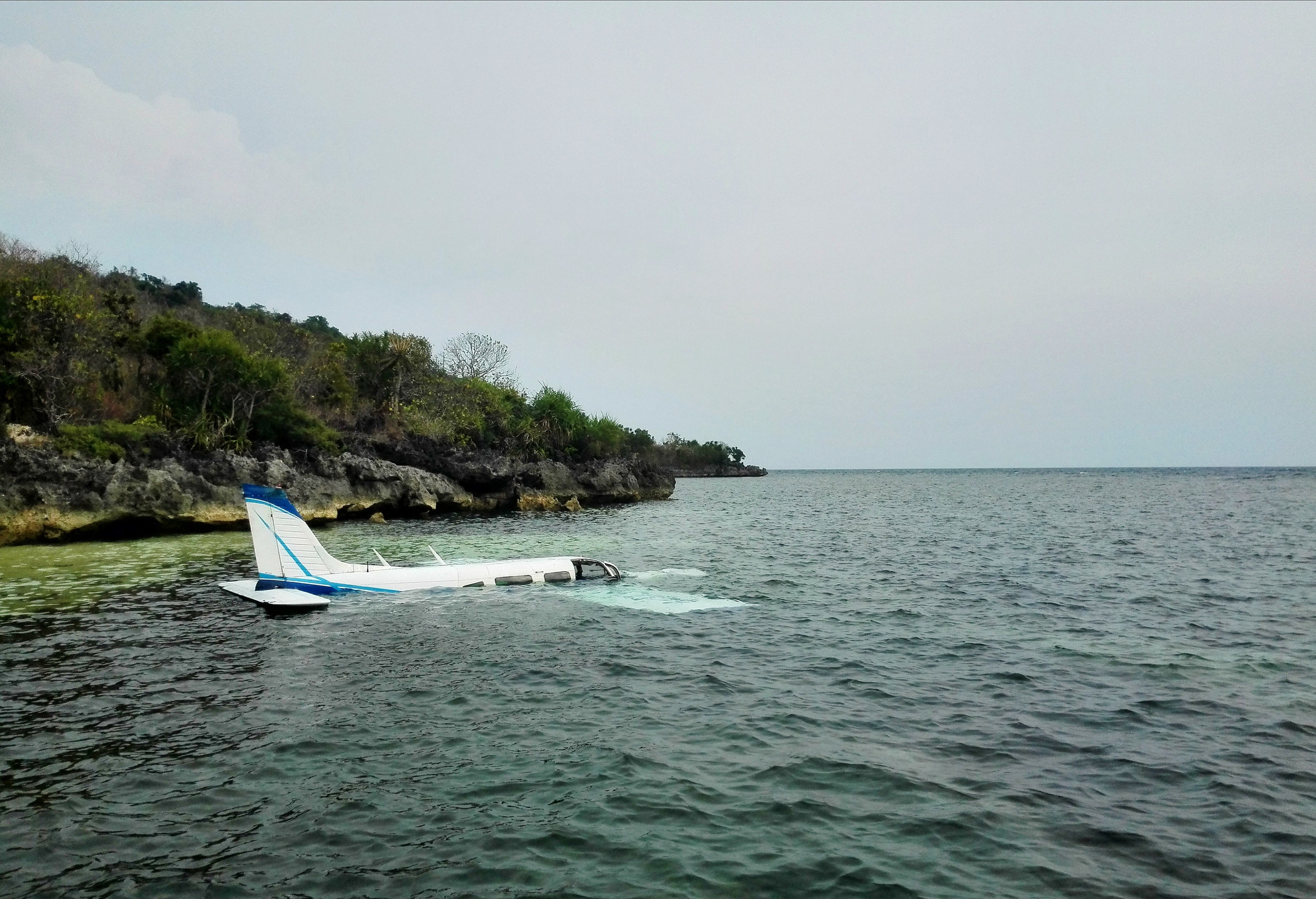 A plane crashed into the ocean