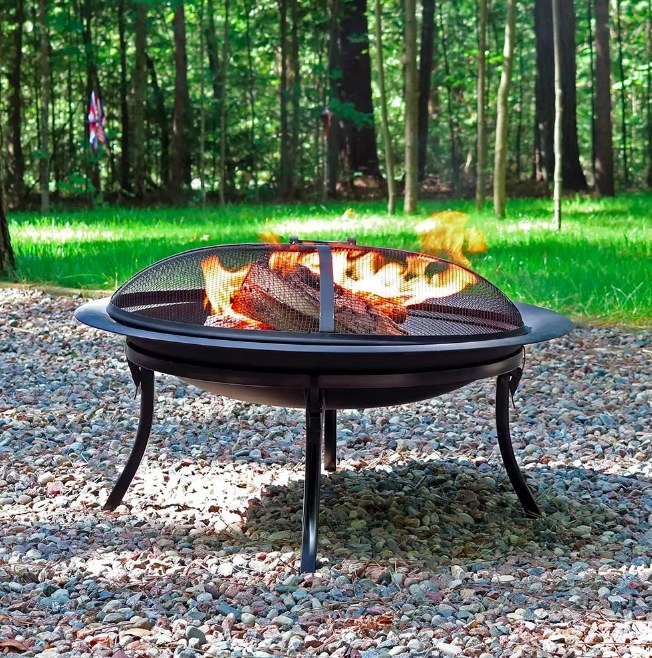 The black fire pit