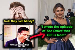 Mindy Kaling called out a troll who used a gif of "The Office" from an episode she wrote