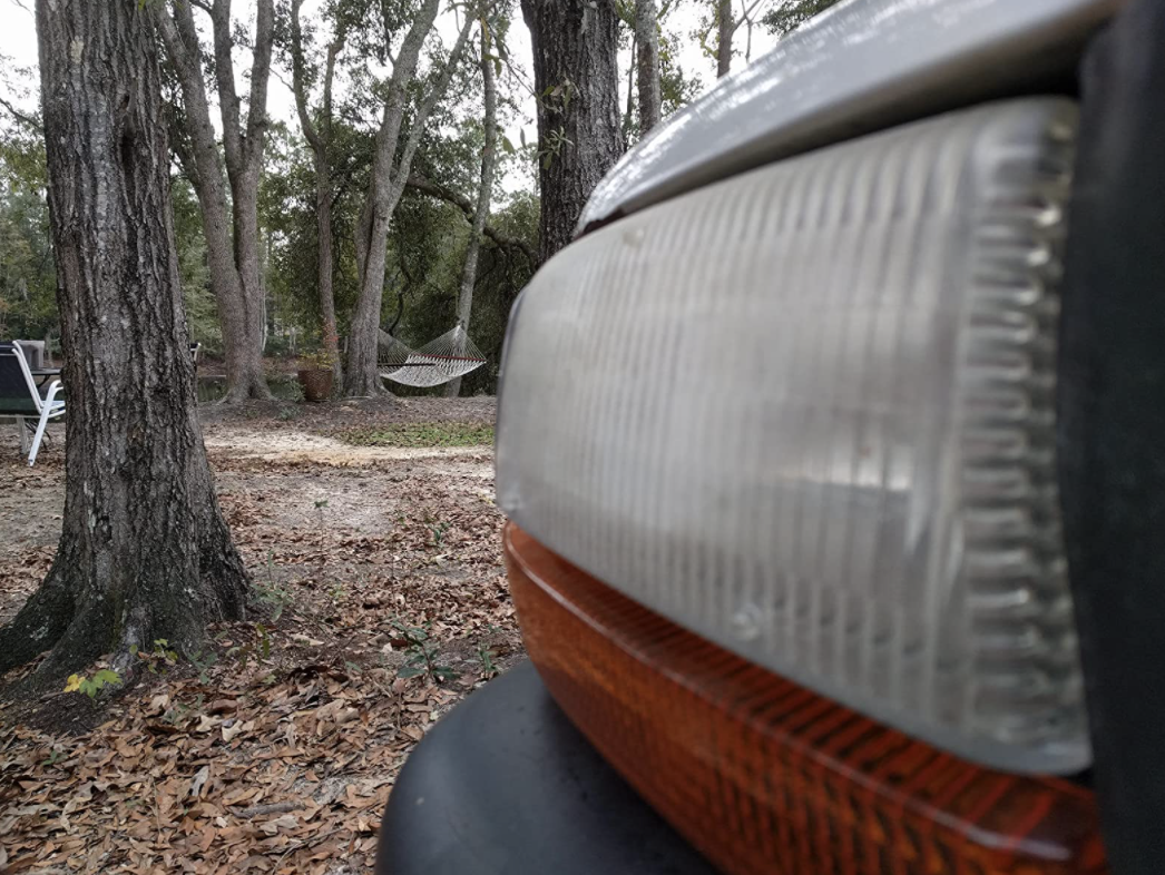 cloudy headlight on reviewer's car