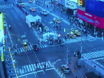 a GIF of New York City moving through a time-lapse