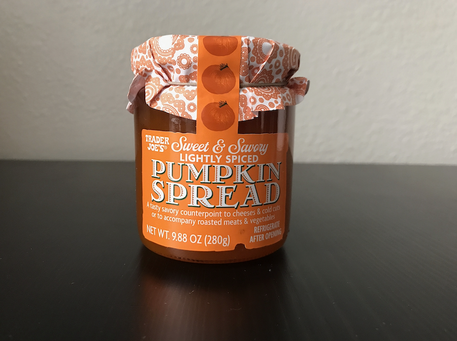 A jar of lightly spiced pumpkin spread