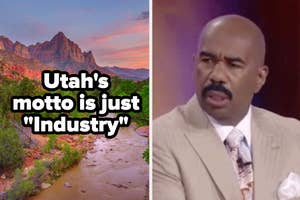 The Virgin River at sunset, Steve Harvey looking confused