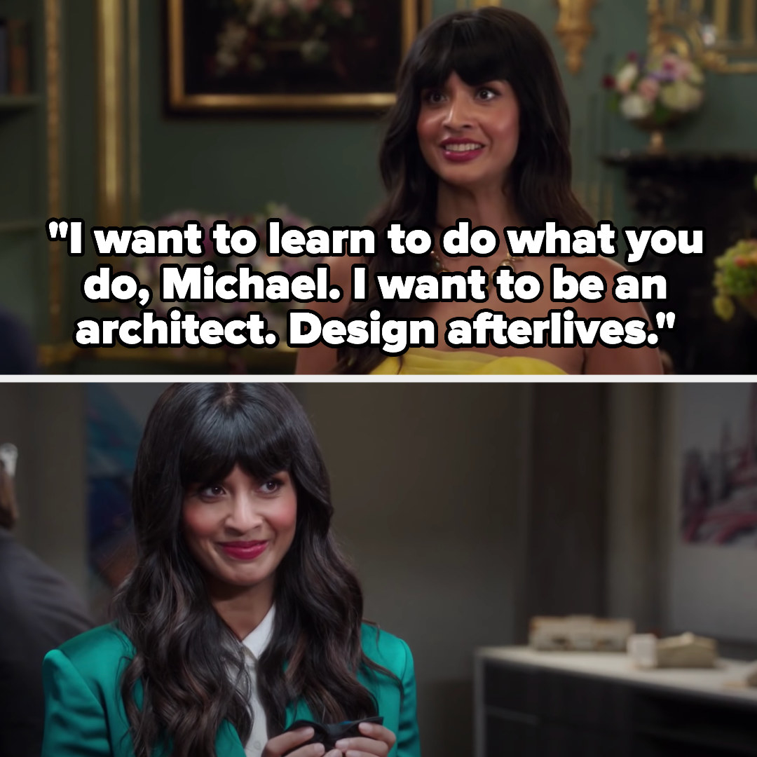Tahani saying she wants to be an architect then becoming one