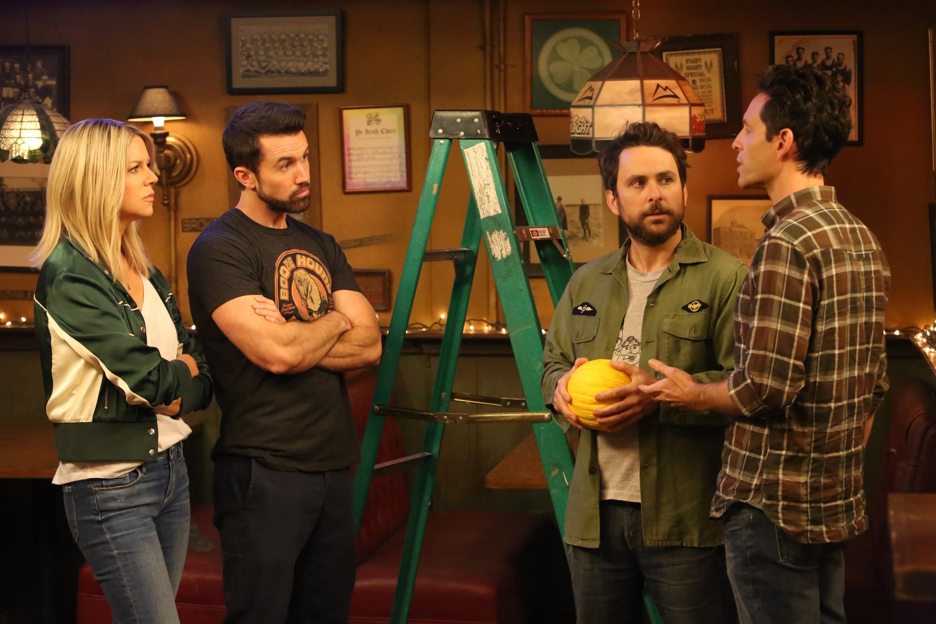 Kaitlin Olson, Rob McElhenney, Charlie Day, Glenn Howerton in It&#x27;s Always Sunny in Philadelphia