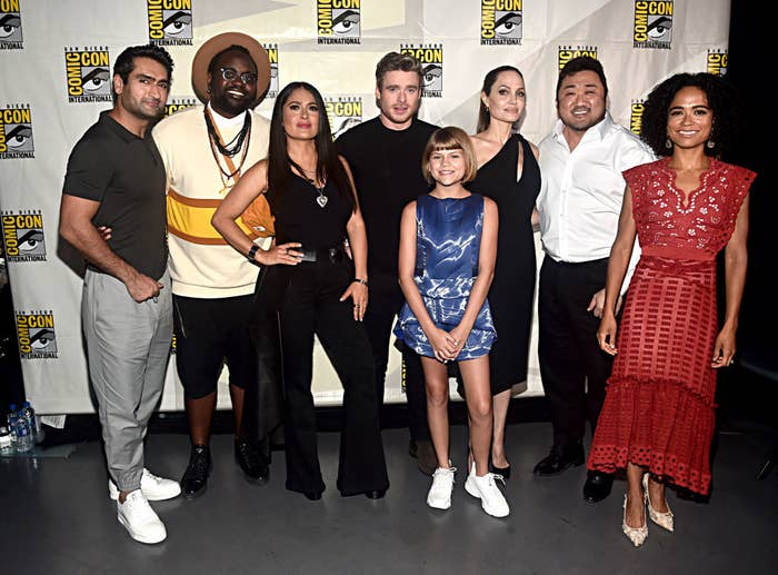 Salma Hayek and The Eternals cast at ComicCon