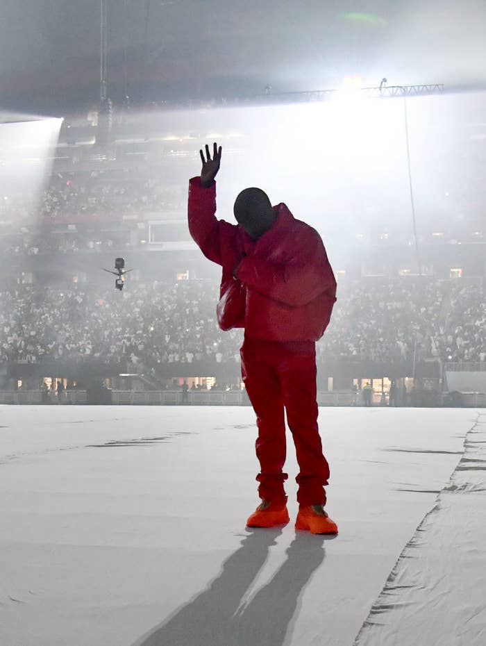 Kanye at one of his listening parties for Donda