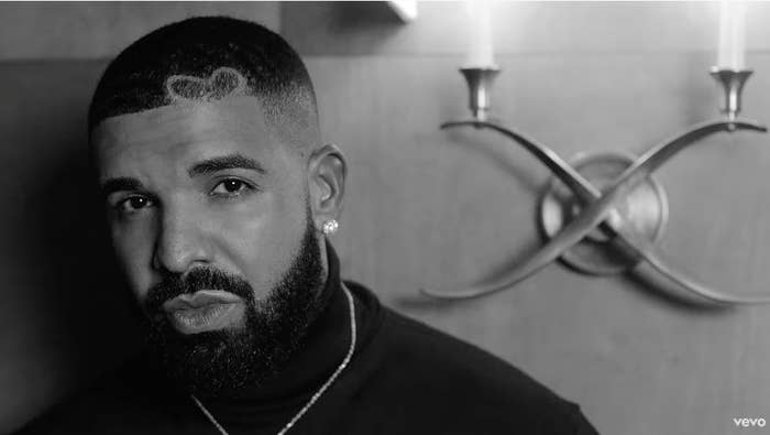 Black-and-white screenshot of Drake
