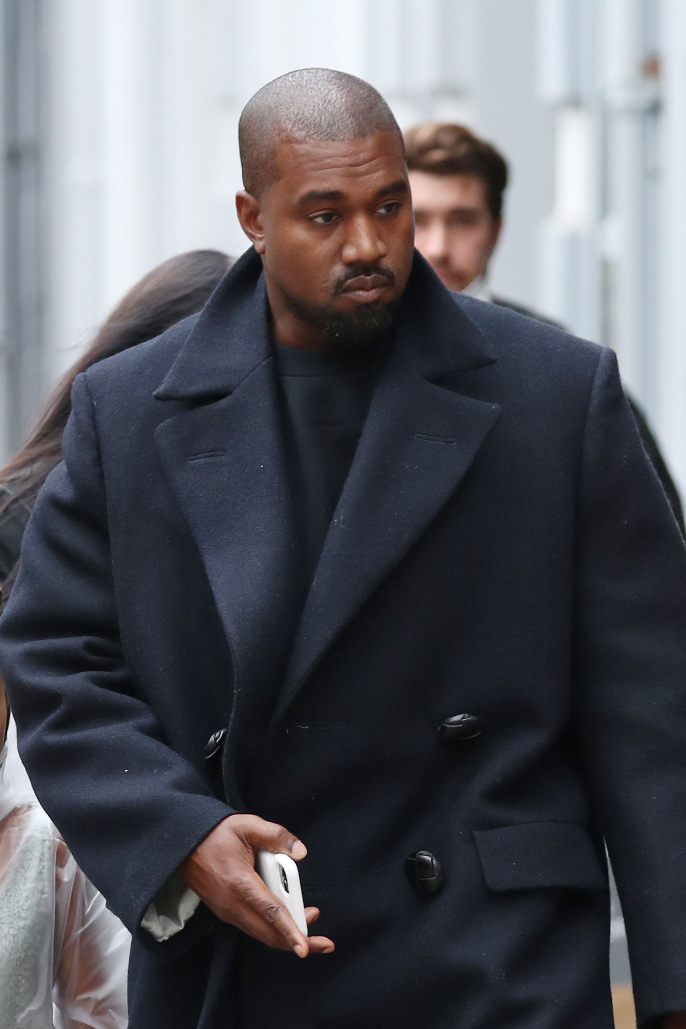 Kanye in a coat