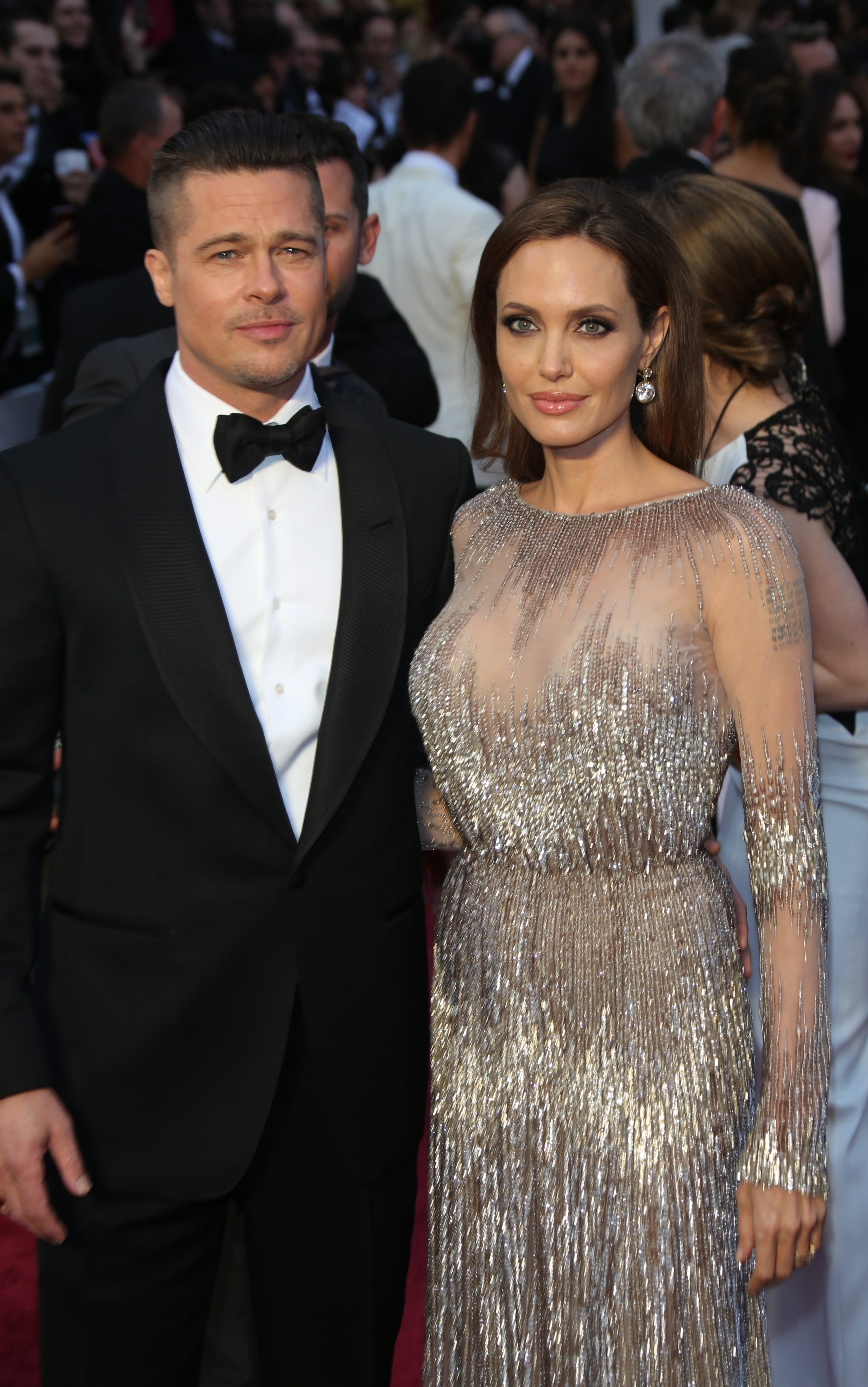 Brad and Angelina in formal attire