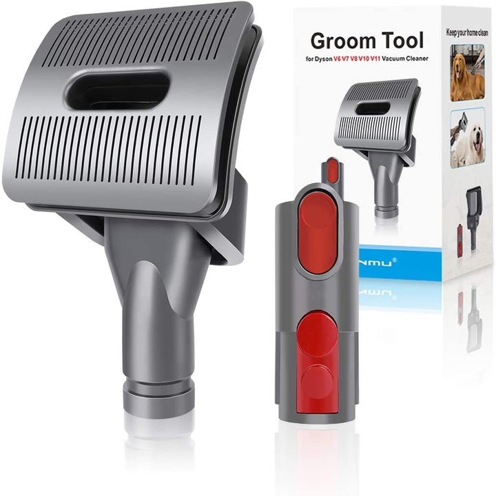 the grey grooming tool and adapter