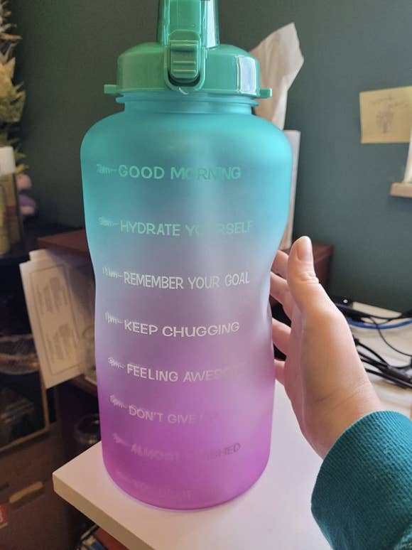 the blue and purple ombre water bottle