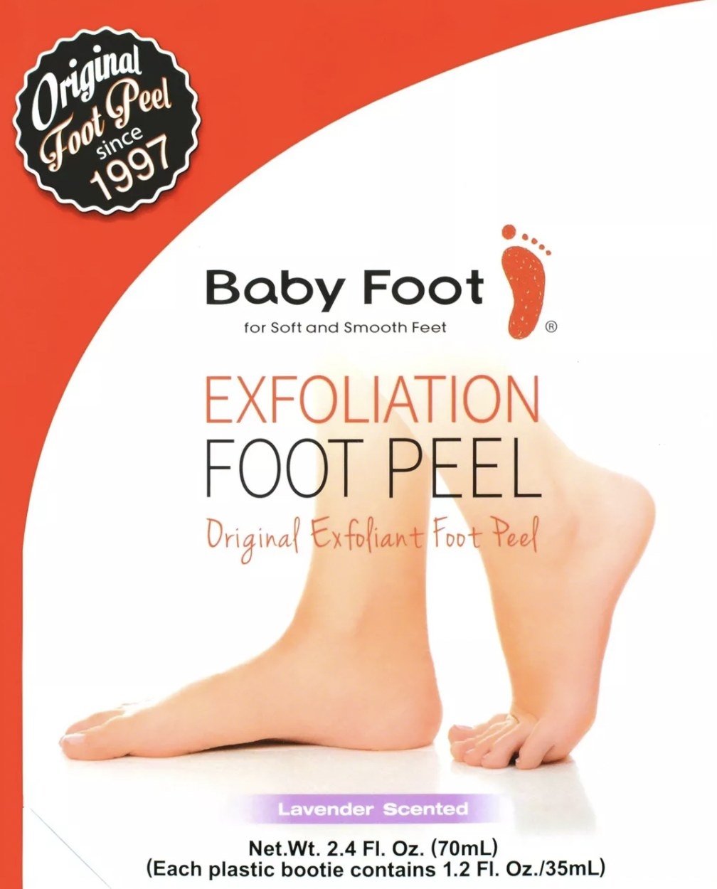 the packaging of the foot peel mask