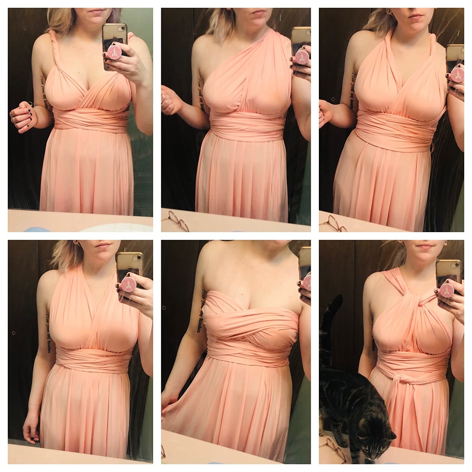 infinity dress styles for large bust
