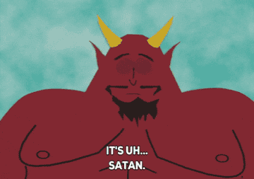 GIF of Satan from South Park