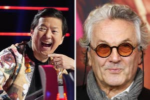 split image of Ken Jeong on the left and George Miller on the right 