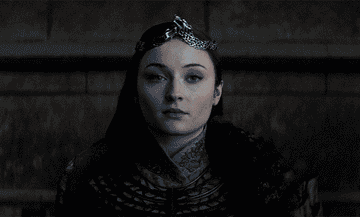 Sansa on Game of Thrones as the Queen of the North