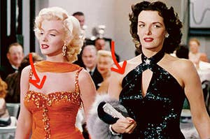 Dresses Lorelei Lee and Dorothy Shaw wore in Gentlemen Prefer Blondes