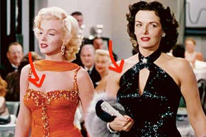 Dresses Lorelei Lee and Dorothy Shaw wore in Gentlemen Prefer Blondes