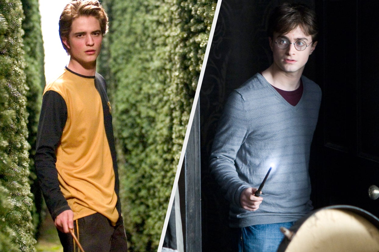 Robert Pattinson and Daniel Radcliffe in the Harry Potter movies