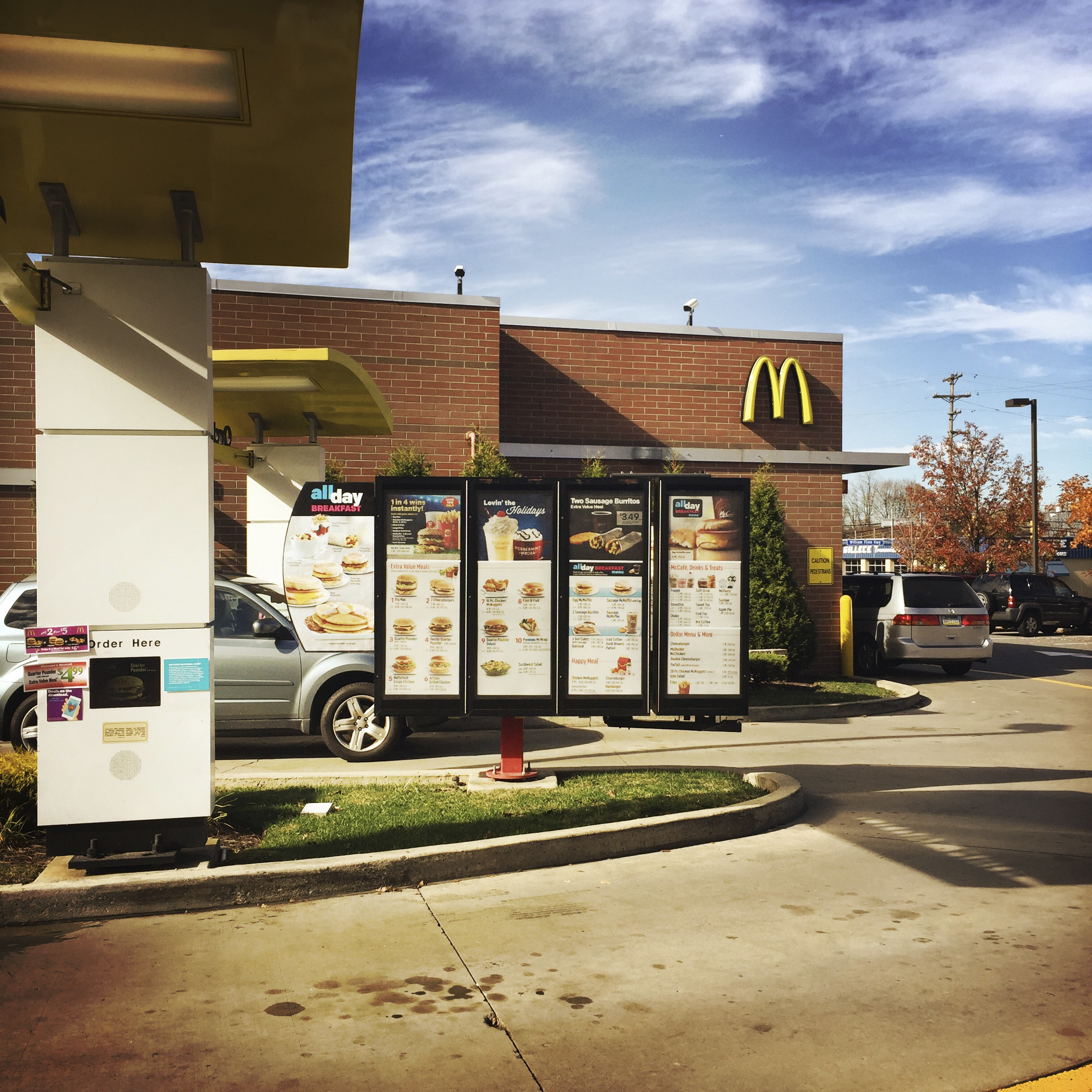 A McDonald&#x27;s Drive-Thru restaurant.