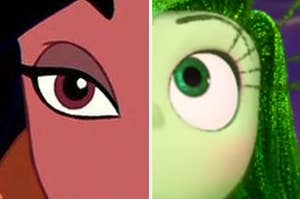 Jasmine and Digust's eyes