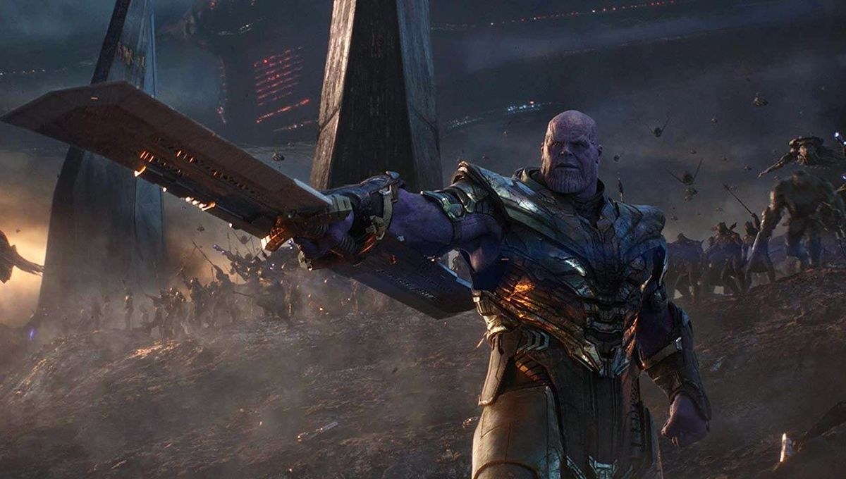 thanos holds a large knife