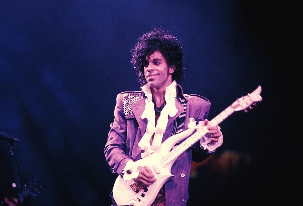 Prince during a concert