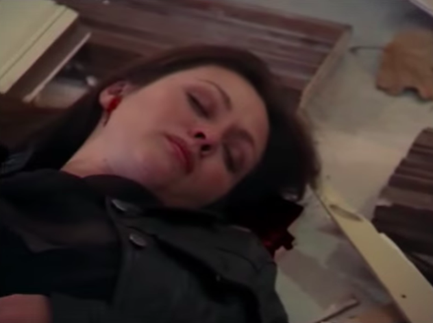 Prue lying on the ground after being attacked by a demon on &quot;Charmed&quot;