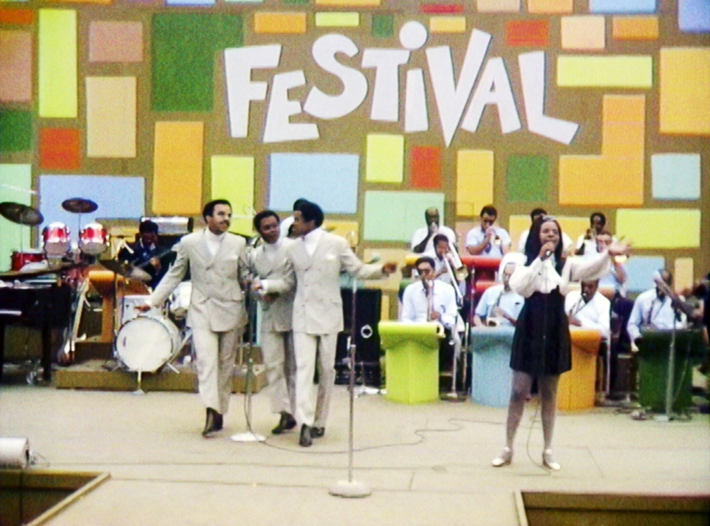 Gladys Knight and the Pips performing at the Harlem Cultural Festival in 1969