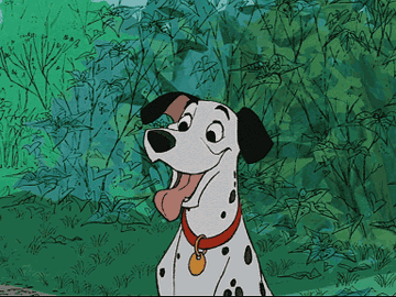 pongo smiling and moving head back and forth in &quot;101 dalmatians&quot;