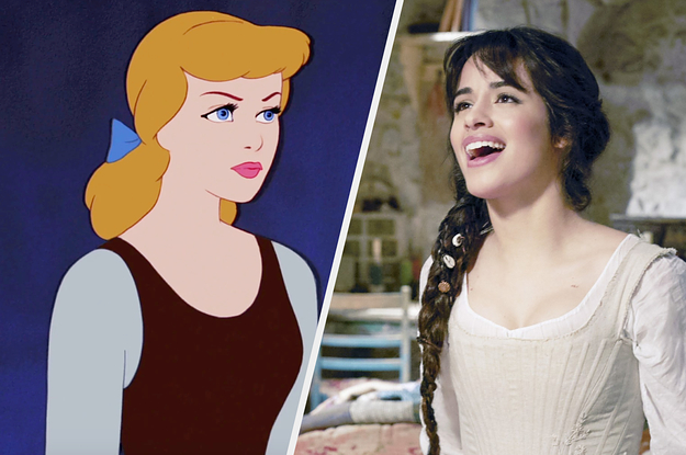 cartoon cinderella scowling at Camila Cabello