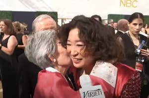 Sandra Oh and mom