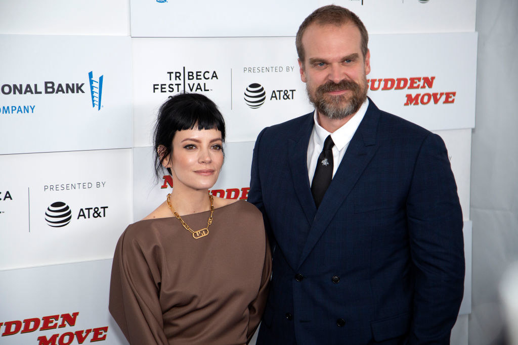 Lily Allen and David Harbour attend the premiere of &#x27;No Sudden Move&#x27;