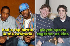 Jay-Z and Busta Rhymes had a rap battle in the cafeteria, and BJ Novak and John Krasinski played sports together