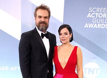 David and Lily on the SAG Awards red carpet