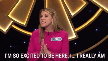 Jodie Sweetin says, &quot;I&#x27;m so excited to be here. I...I really am.&quot;