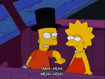 Bart and Lisa arguing on The Simpsons