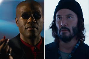 Yahya Abdul-Mateen II side by side with Keanu Reeves in Matrix: Resurrections